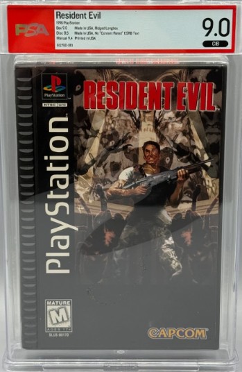 Resident Evil Sony PlayStation PS1 Longbox CIB Complete PSA 9.0 Box 9.4 Manual